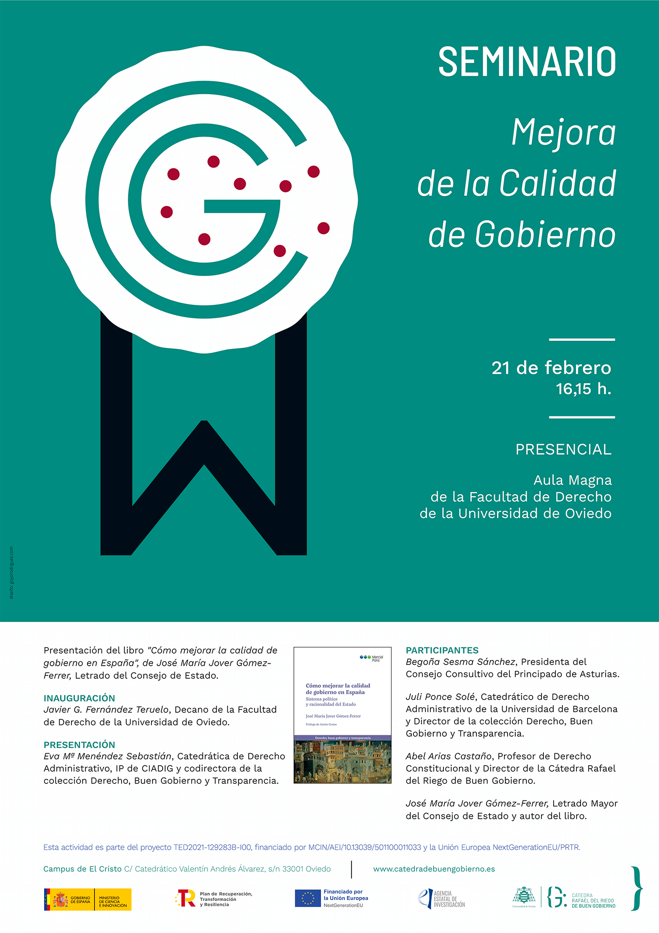 Seminario Mejora de la Calidad de Gobierno. Febrero 2024. Cartel